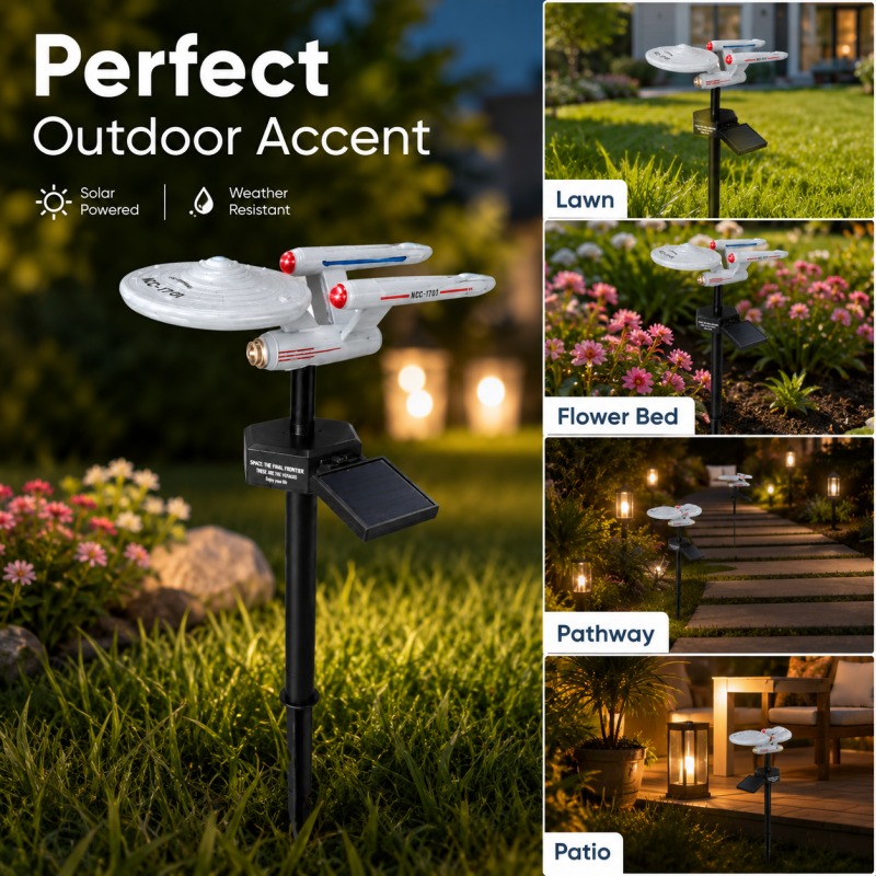 Outdoor Power Outlet Solar - Lampada Solare da Giardino Star Trek