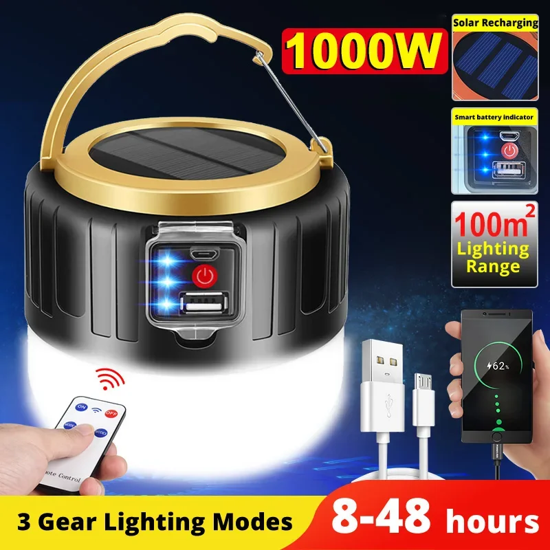 Outdoor Power Outlet Solar - Lanterne da campeggio a LED con