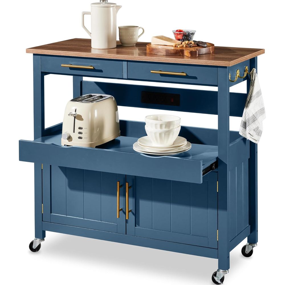 Outdoor Kitchen Power Outlet - Carrello da Cucina Grande con Ruote