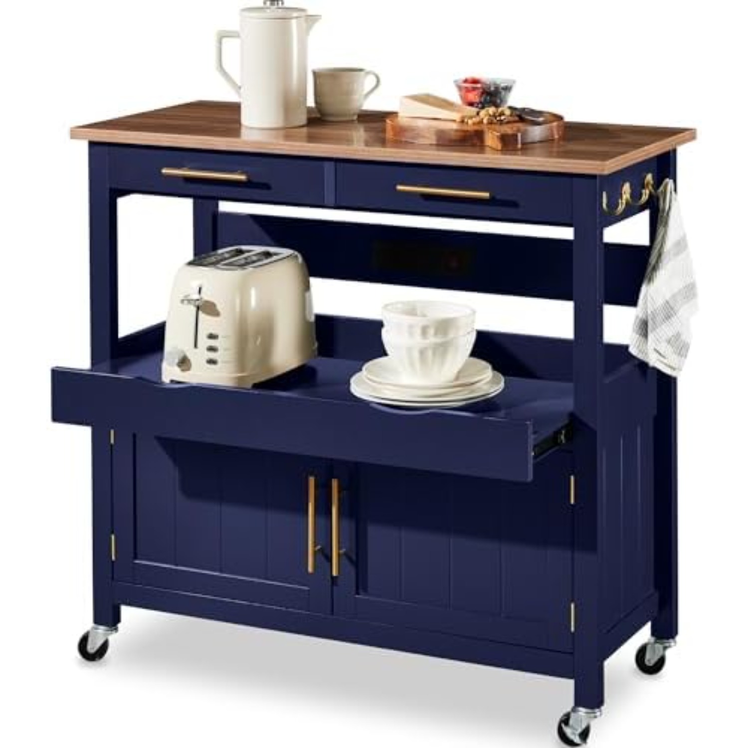 Outdoor Kitchen Power Outlet - Carrello da Cucina Grande con Ruote