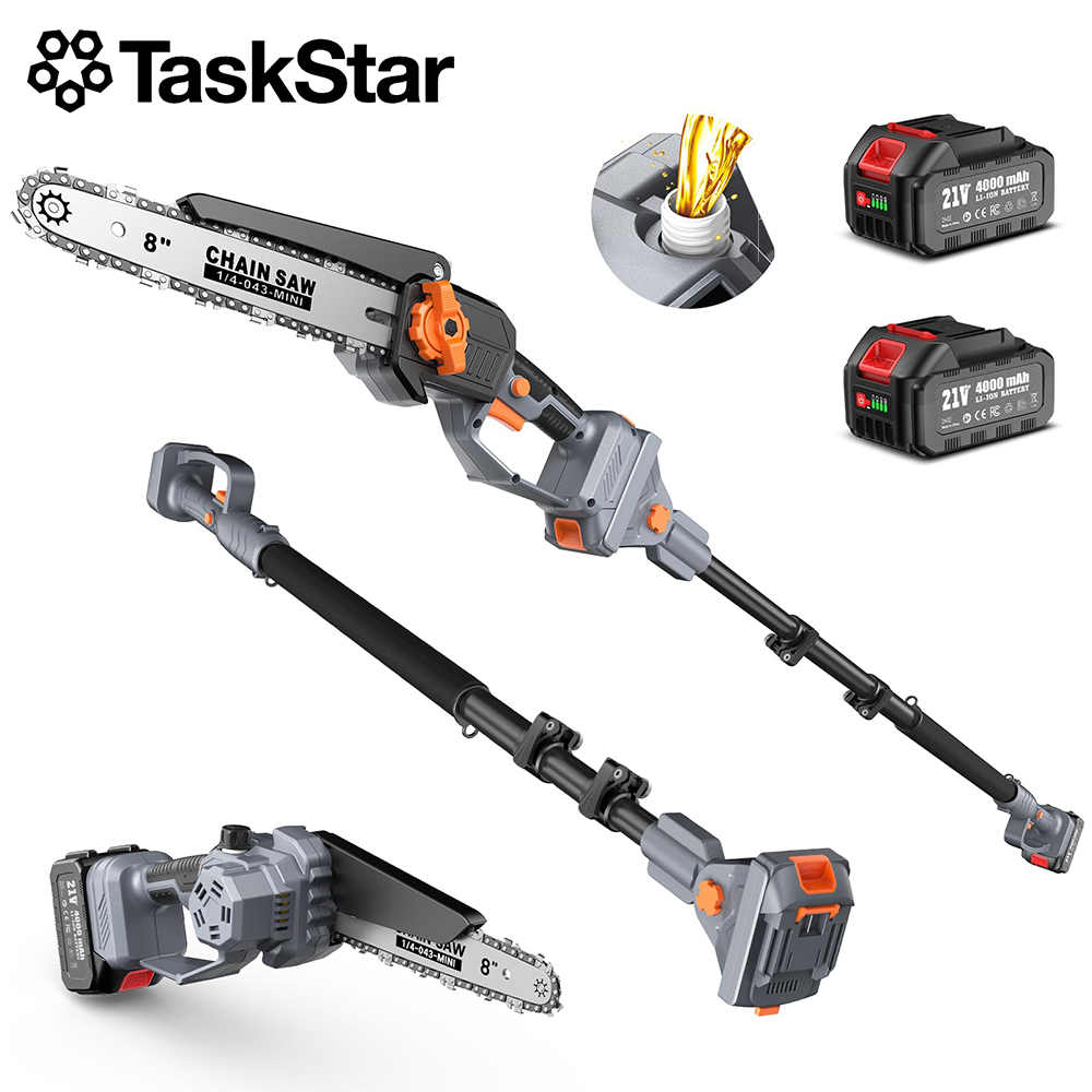Pole Saw Cordless - TaskStar Sega da Potatura Estensibile 8