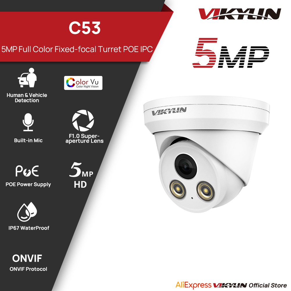 Outdoor Power G Motion - Telecamera IP VIKYLIN 5MP a colori
