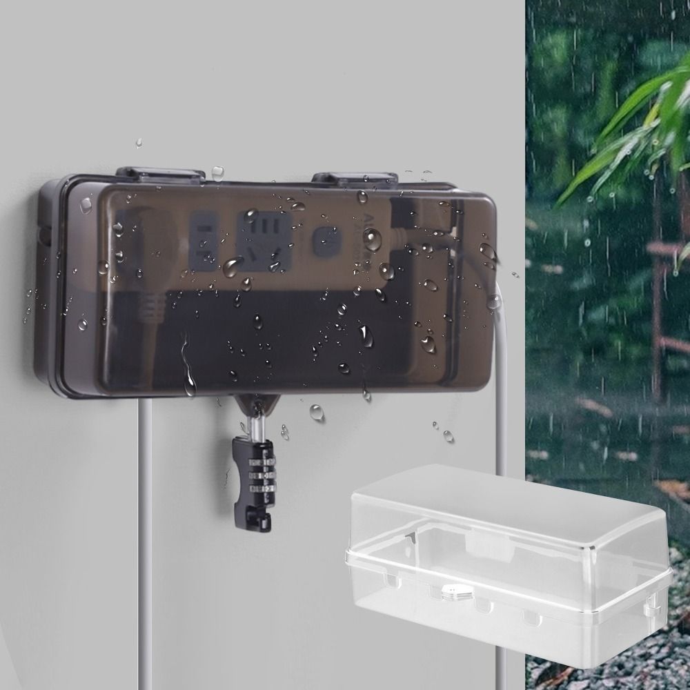 Outdoor Power Outlet Extension - Scatola in Plastica Resistente Antifurto e