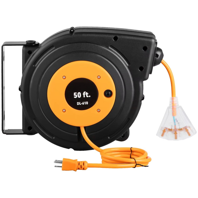 Outdoor Power Outlet Extension - Avvolgicavo Elettrico da Esterno 50ft 14AWG