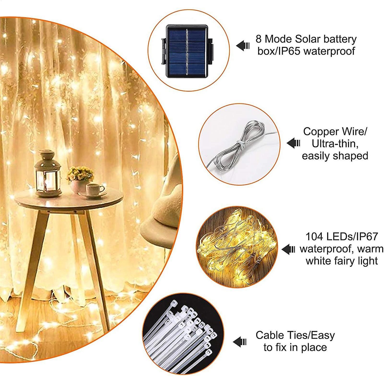 Outdoor Power Outlet Solar - Luci a stringa solari per ombrellone,