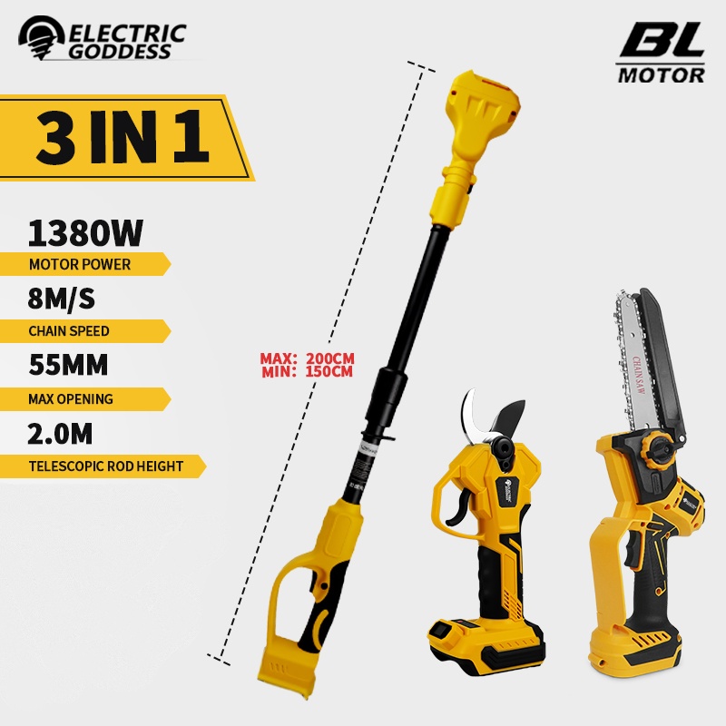 Pole Saw Cordless - Brushless 6 Pollici Motosega Elettrica Telescopica