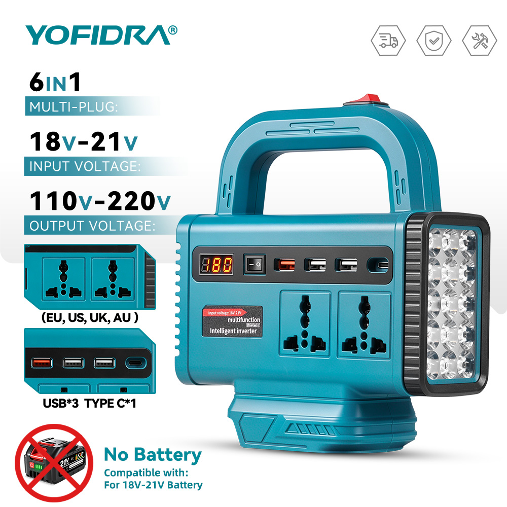 Outdoor Power Hub - Inverter di potenza portatile YOFIDRA 220V,