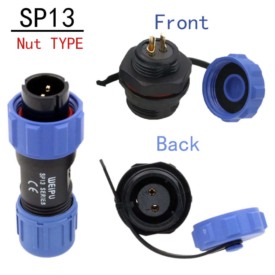 Outdoor Power Outlet Extension - Connettori impermeabili aeronautici SP13 a 2