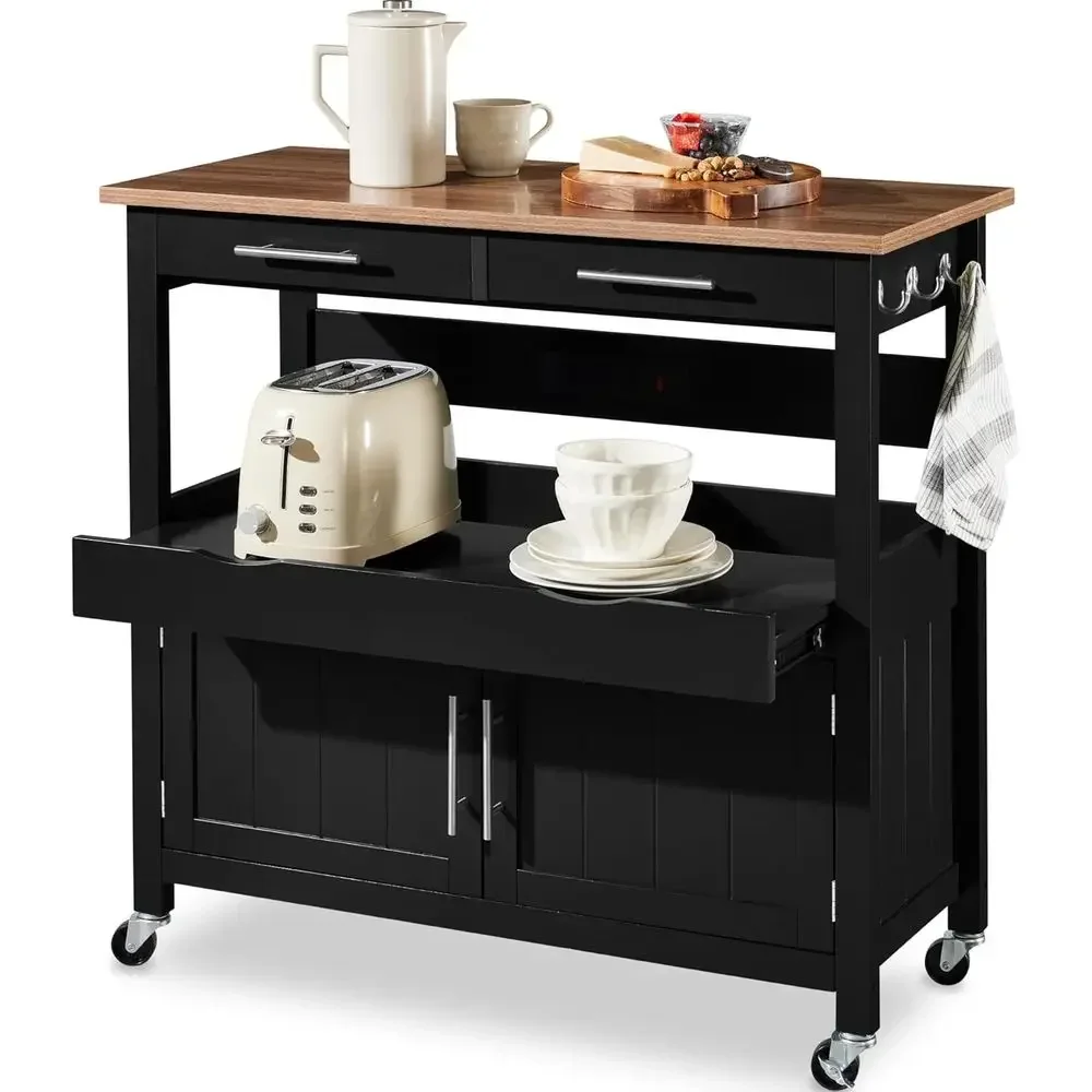 Outdoor Kitchen Power Outlet - Carrello da Cucina Grande con Ruote,