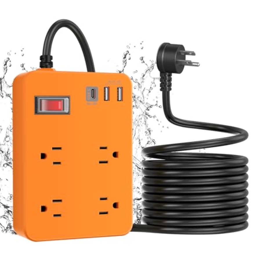 Outdoor Kitchen Power Outlet - Multipresa da esterno per campeggio, giardino,