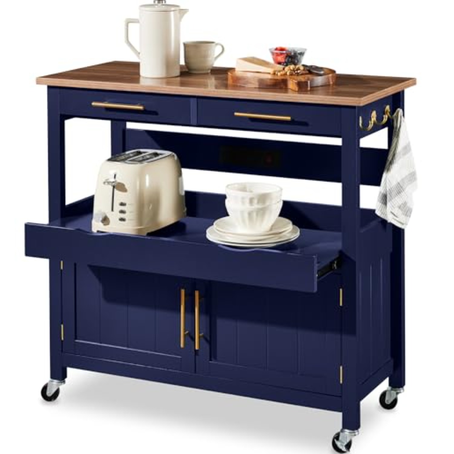 Outdoor Kitchen Power Outlet - Carrello da Cucina Grande con Ruote