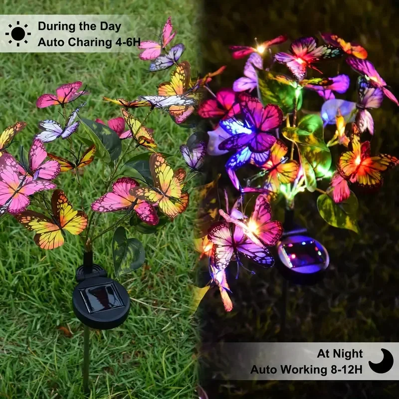 Luci da giardino a farfalla a  - Outdoor Power Outlet Solar recensione e prezzo