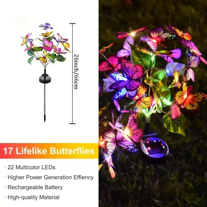 Luci da giardino a farfalla a  - Outdoor Power Outlet Solar recensione e prezzo