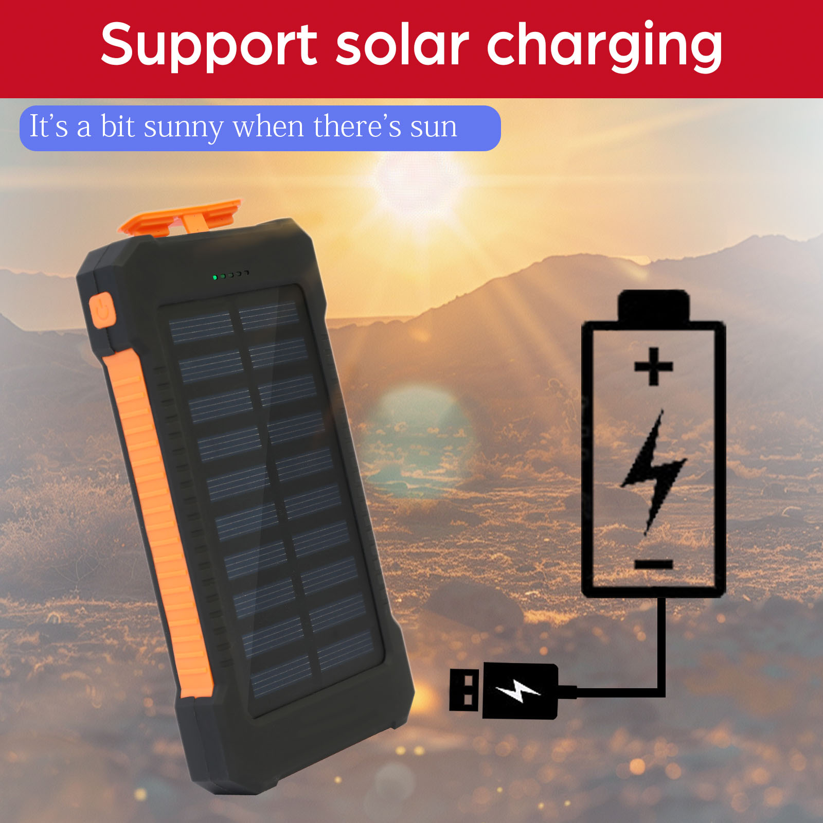 26800mAh Solar Power Bank Rica - Outdoor Power Board Box recensione e prezzo
